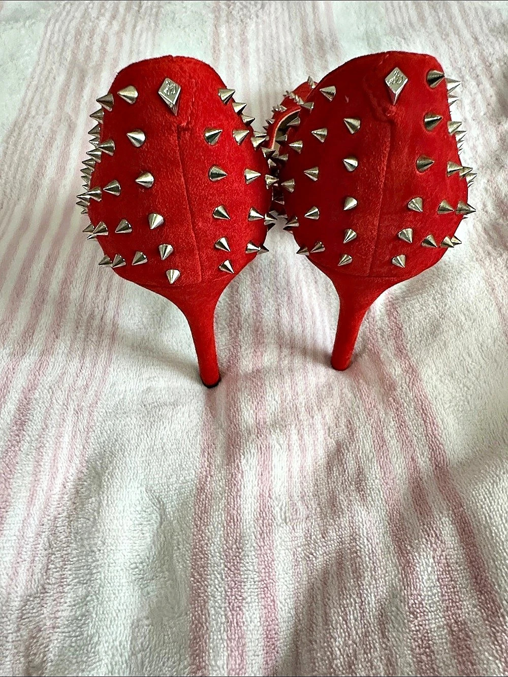 Sam Edelman Nora Spiked D'Orsay Pump Red US 8 - Picture 3 of 6